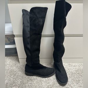 Sold; Black knee high boots